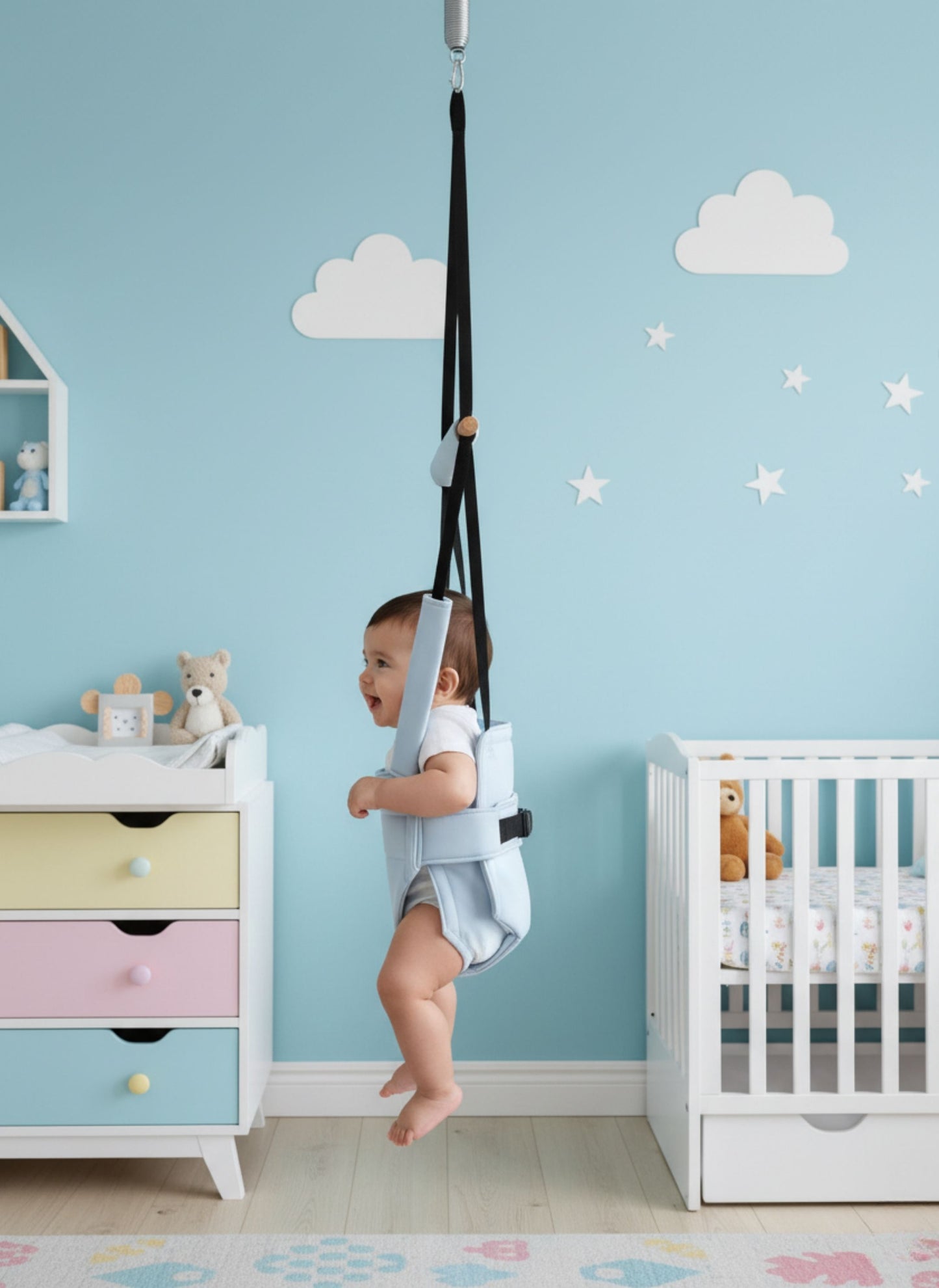 CKM Baby Hoppala Bebek Salıncağı - Ana Kucağı Hissi Veren Sallanan ZıpZıp